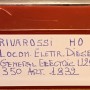 Dati tecnici: Marca, modello, codice articolo, scala.